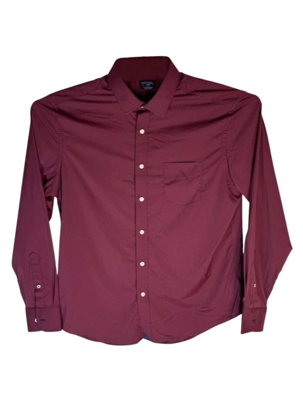 Untuckit Men's Performan Gironde Slim Fit Medium NWT 40349Red - Picture 4 of 8